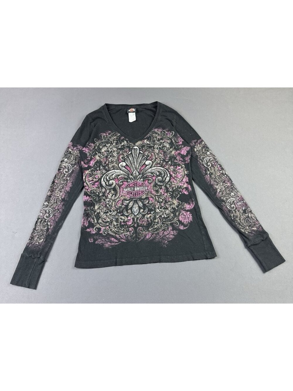 Rare Vintage Y2K Harley Davidson Tribal Grunge Gothic Bike Beach House Shallotte